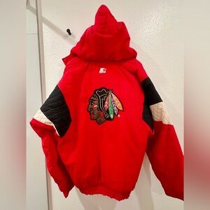Original VTG Chicago Blackhawks Starter Parka 90-91’ NHL Hockey Men's Size L